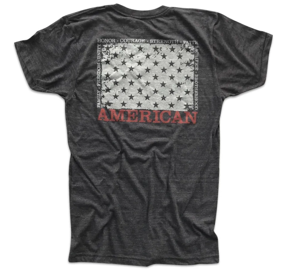 Men's AMERICAN T-Shirt (Heather Black)