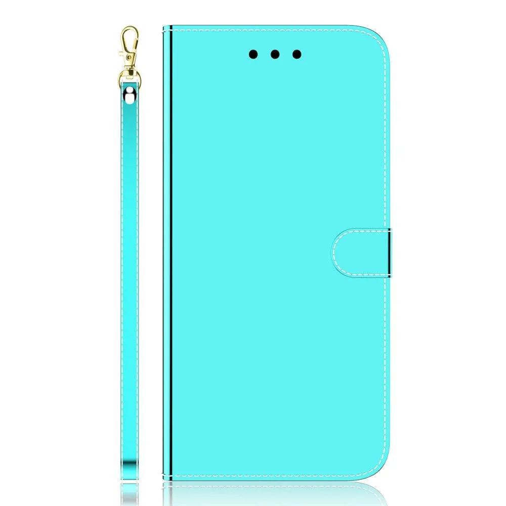 Mirror Motorola Moto E30 / E40 / E20 flip case - Cyan