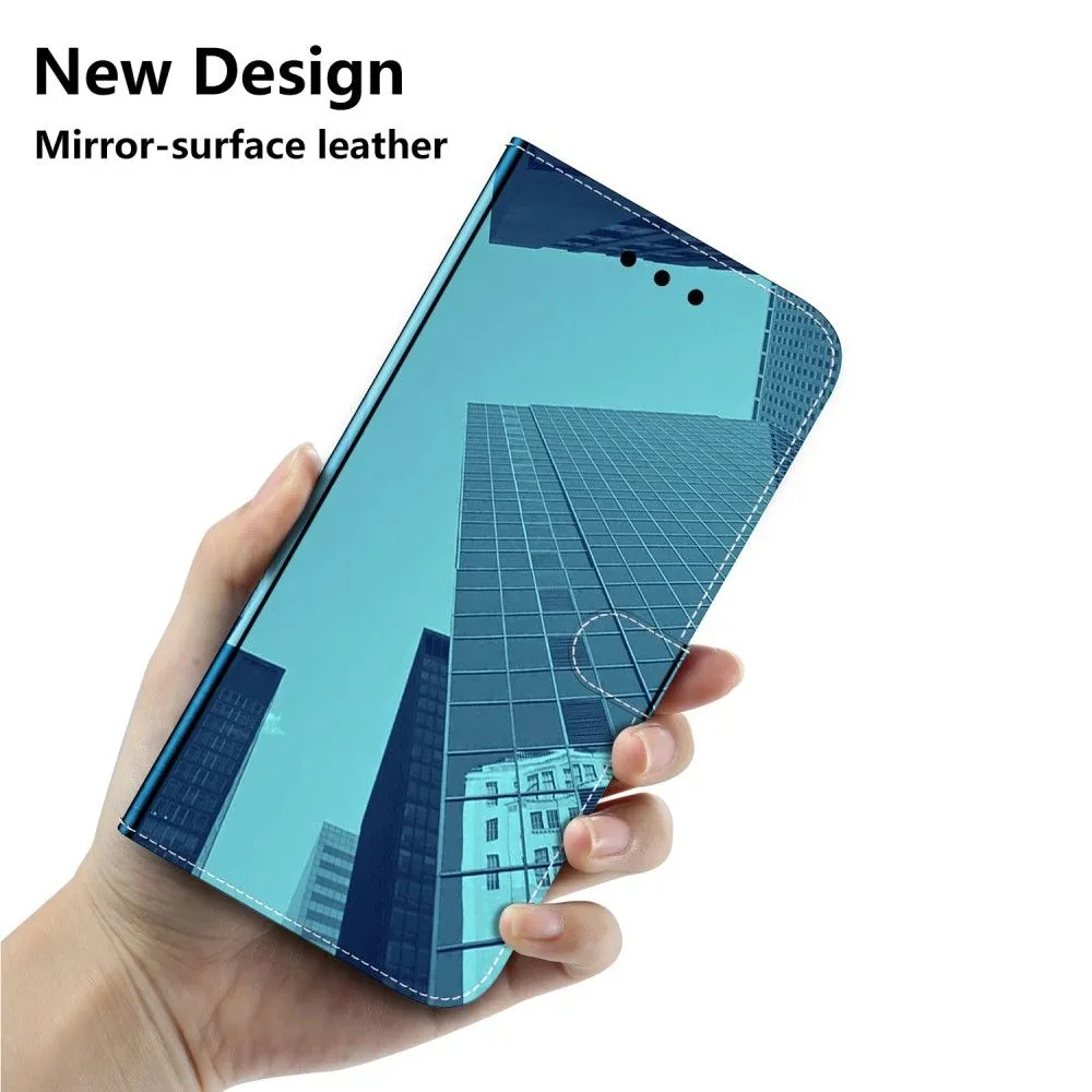 Mirror Motorola Moto E32 flip case - Blue