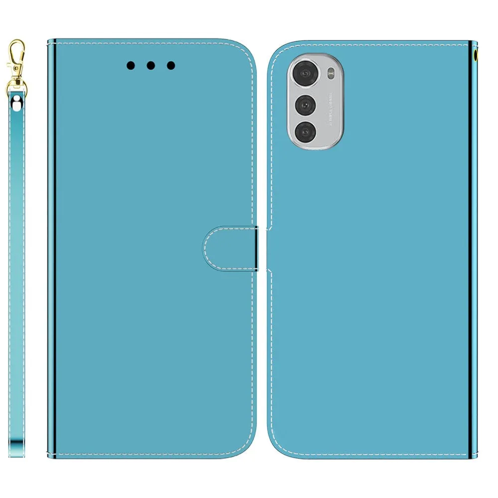 Mirror Motorola Moto E32 flip case - Blue