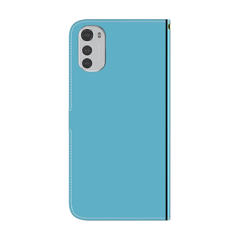 Mirror Motorola Moto E32 flip case - Blue