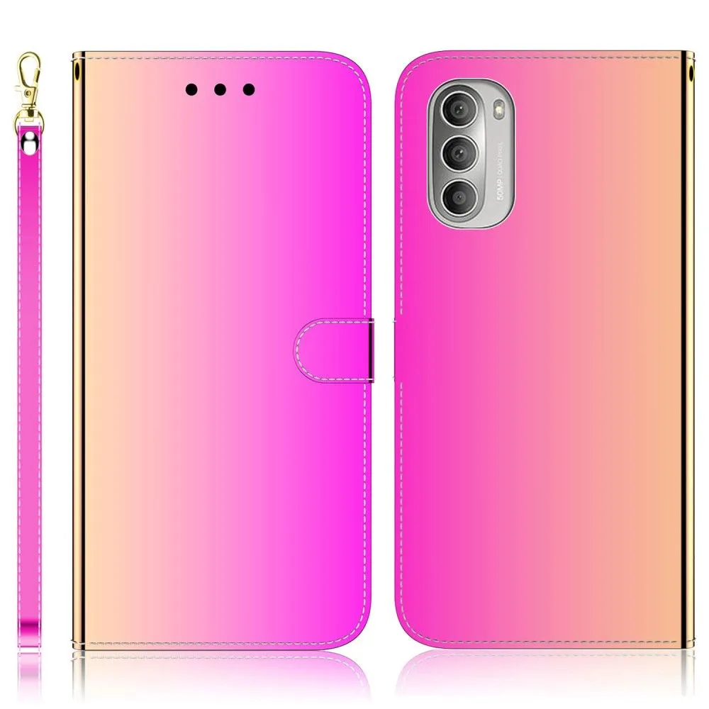 Mirror Motorola Moto G51 5G flip case - Rose