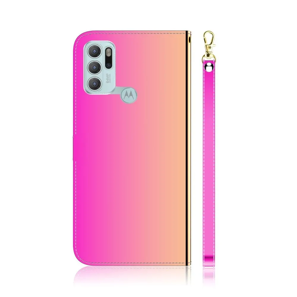 Mirror Motorola Moto G60s flip case - Rose