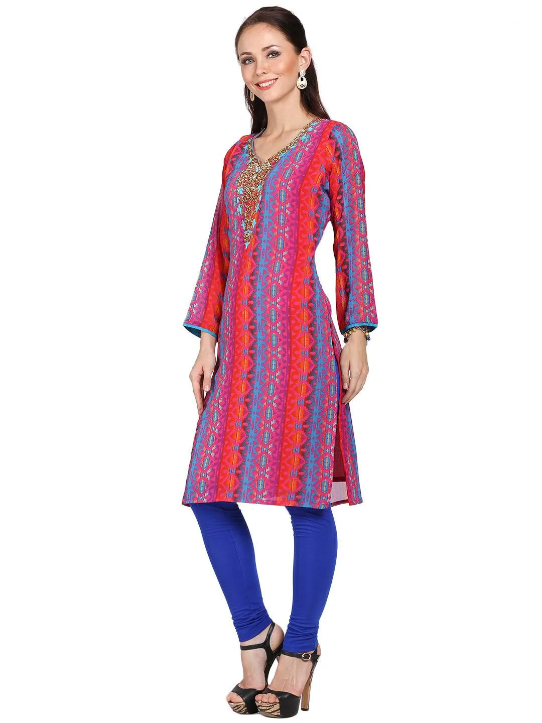 Multicolored Printed Kurti