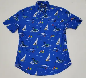 Nwt Polo Ralph Lauren Allover Sailboat Print Classic Fit Button Down