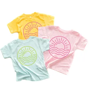 OCEAN SUNSET - Short Sleeve Child Shirt