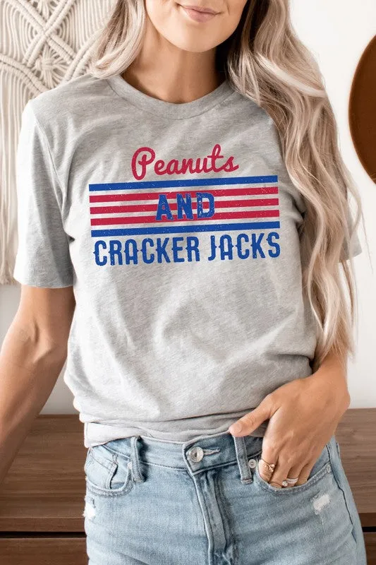 Peanuts And Cracker Jacks Baseball Graphic Tee