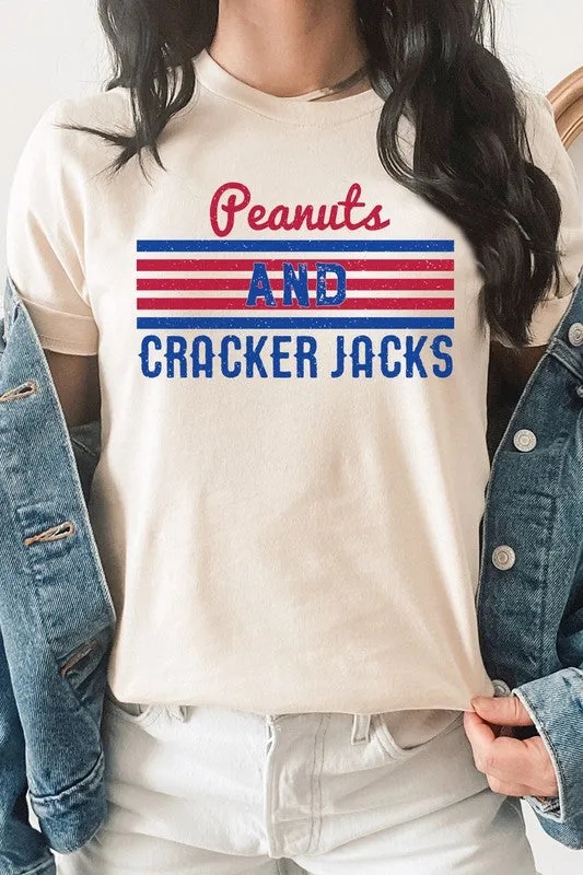 Peanuts And Cracker Jacks Baseball Graphic Tee