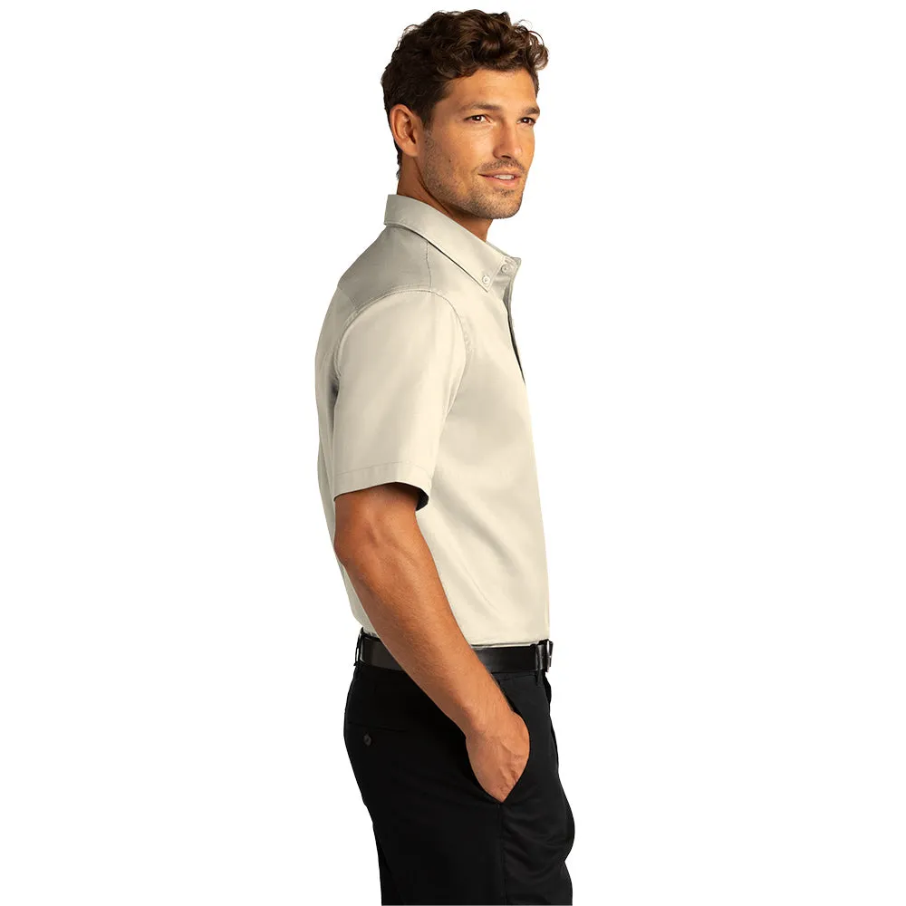 Port Authority® Short Sleeve SuperPro React™ Twill Shirt - Ecru