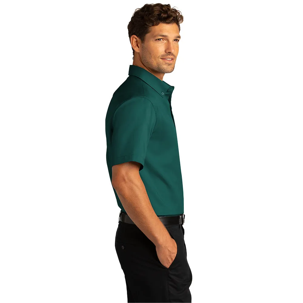 Port Authority® Short Sleeve SuperPro React™ Twill Shirt - Marine Green