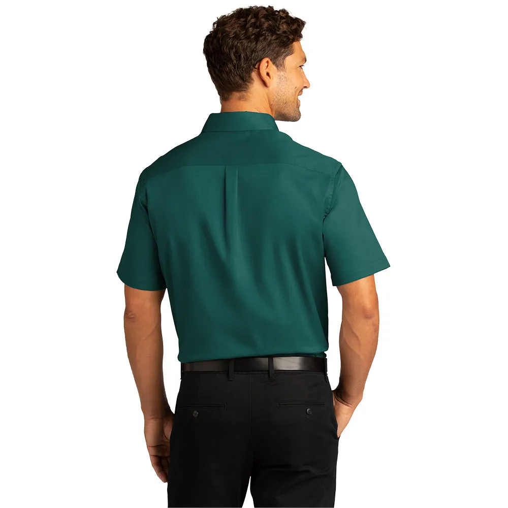 Port Authority® Short Sleeve SuperPro React™ Twill Shirt - Marine Green