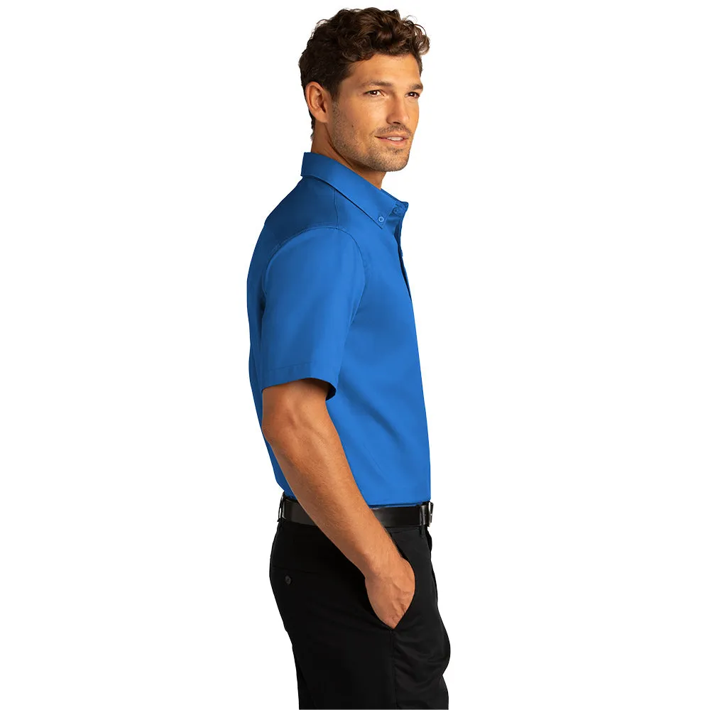 Port Authority® Short Sleeve SuperPro React™ Twill Shirt - Strong Blue