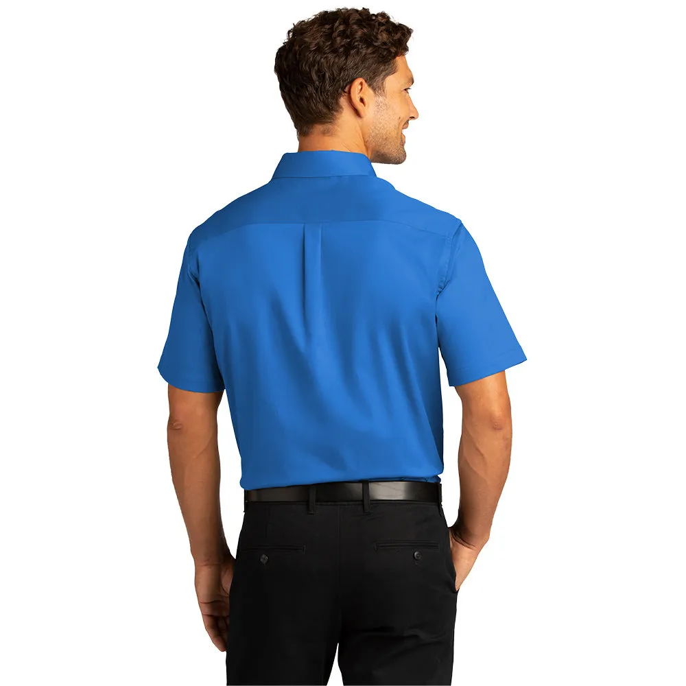 Port Authority® Short Sleeve SuperPro React™ Twill Shirt - Strong Blue