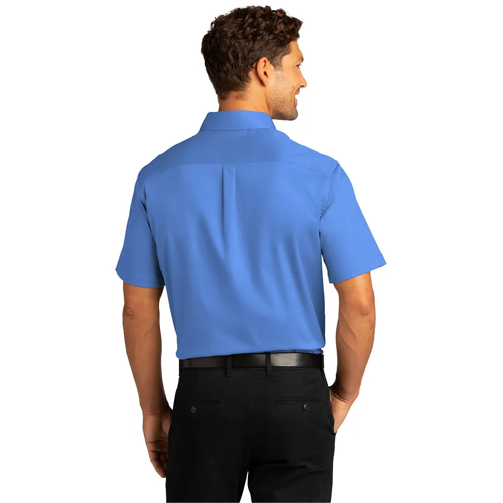 Port Authority® Short Sleeve SuperPro React™ Twill Shirt - Ultramarine Blue