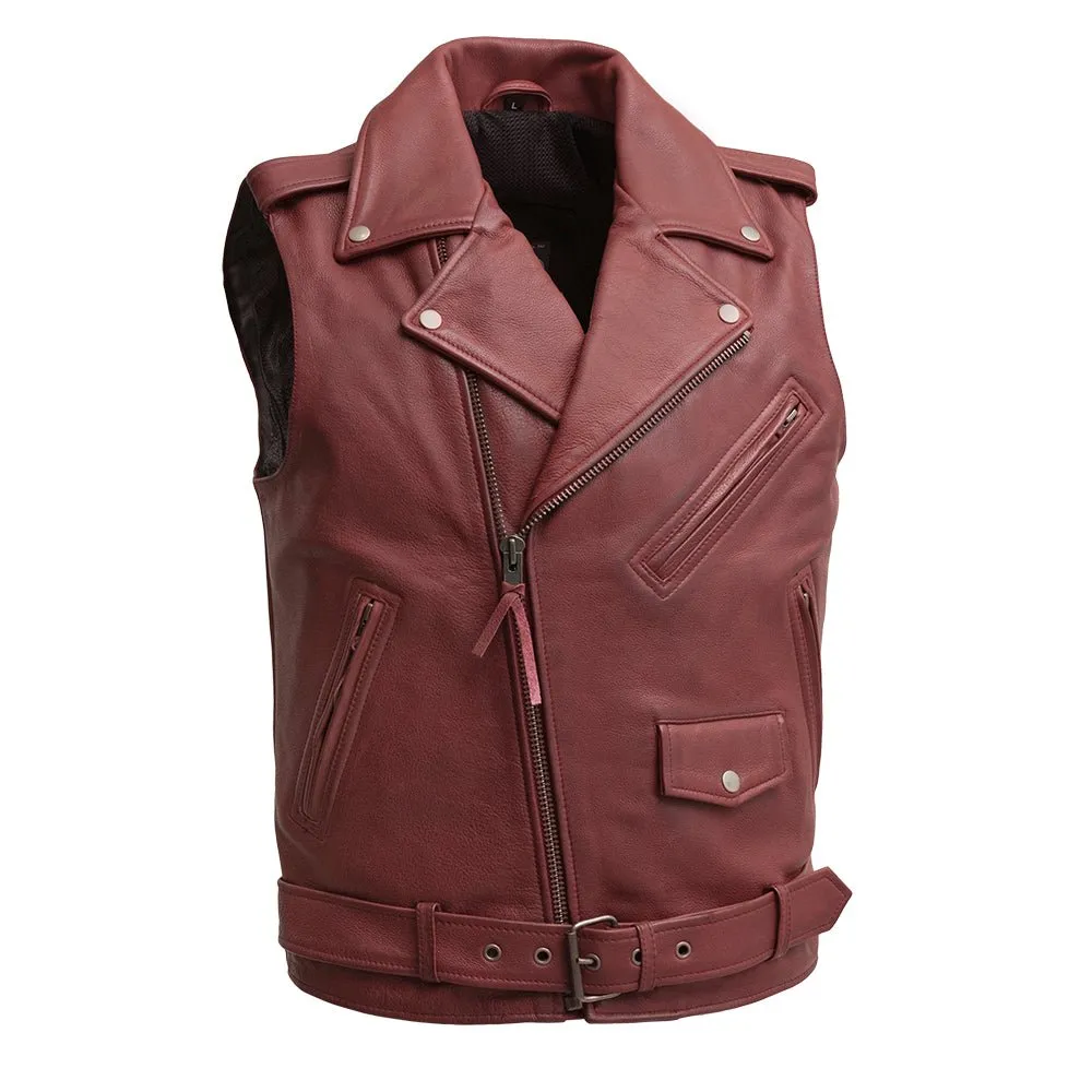 Roller - Men's Motorcycle Leather Vest