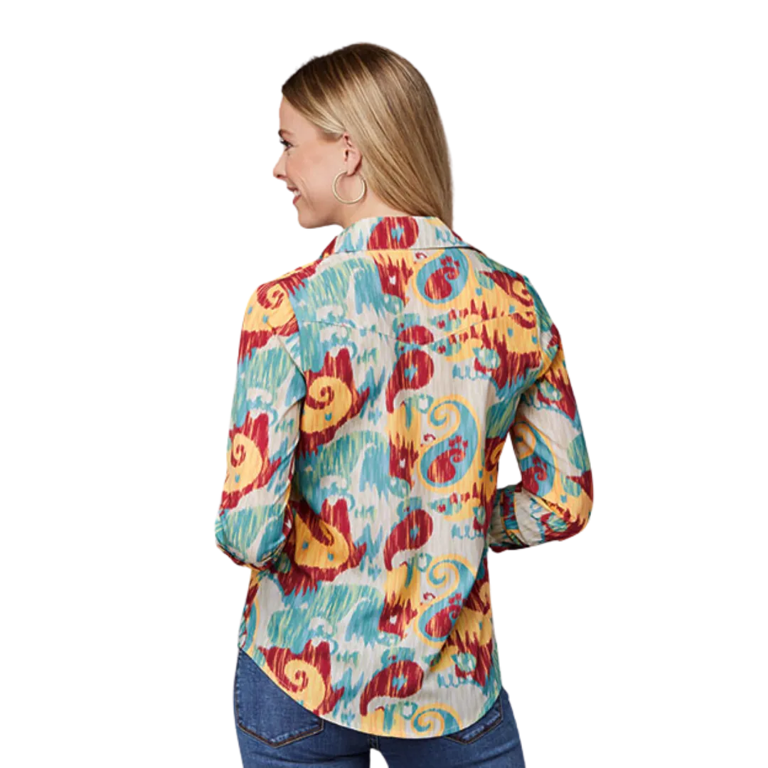 Roper Women's Print Poly Crepe Multicolor Shirt