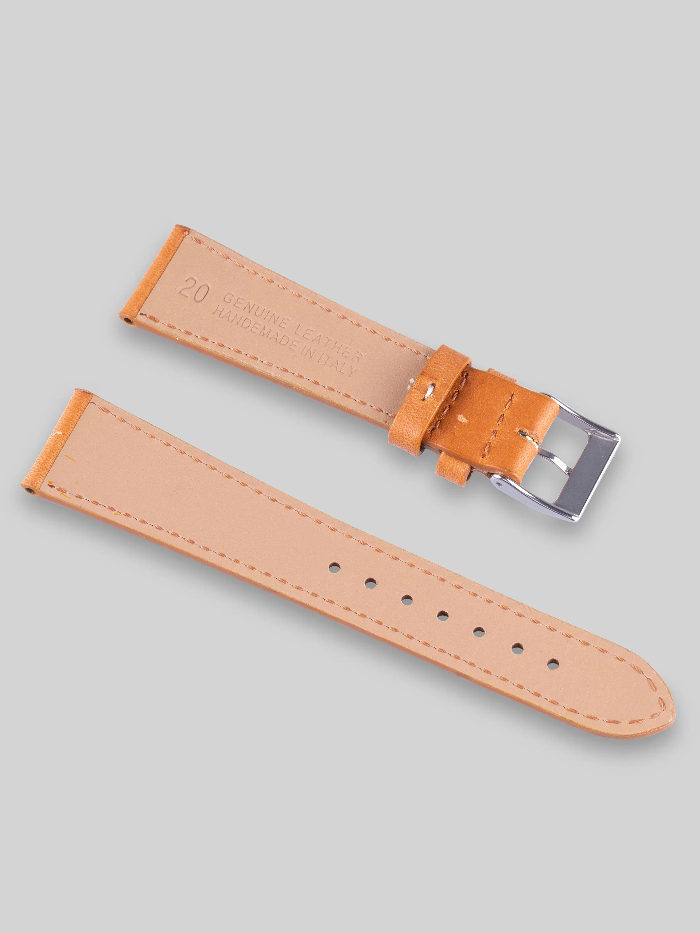 Smooth Calfskin Watch Strap - Oak