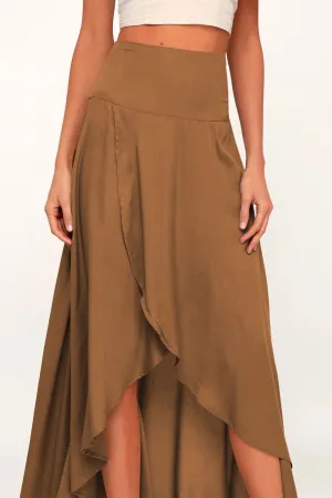 Solid Color Ruffled Irregular Skirts