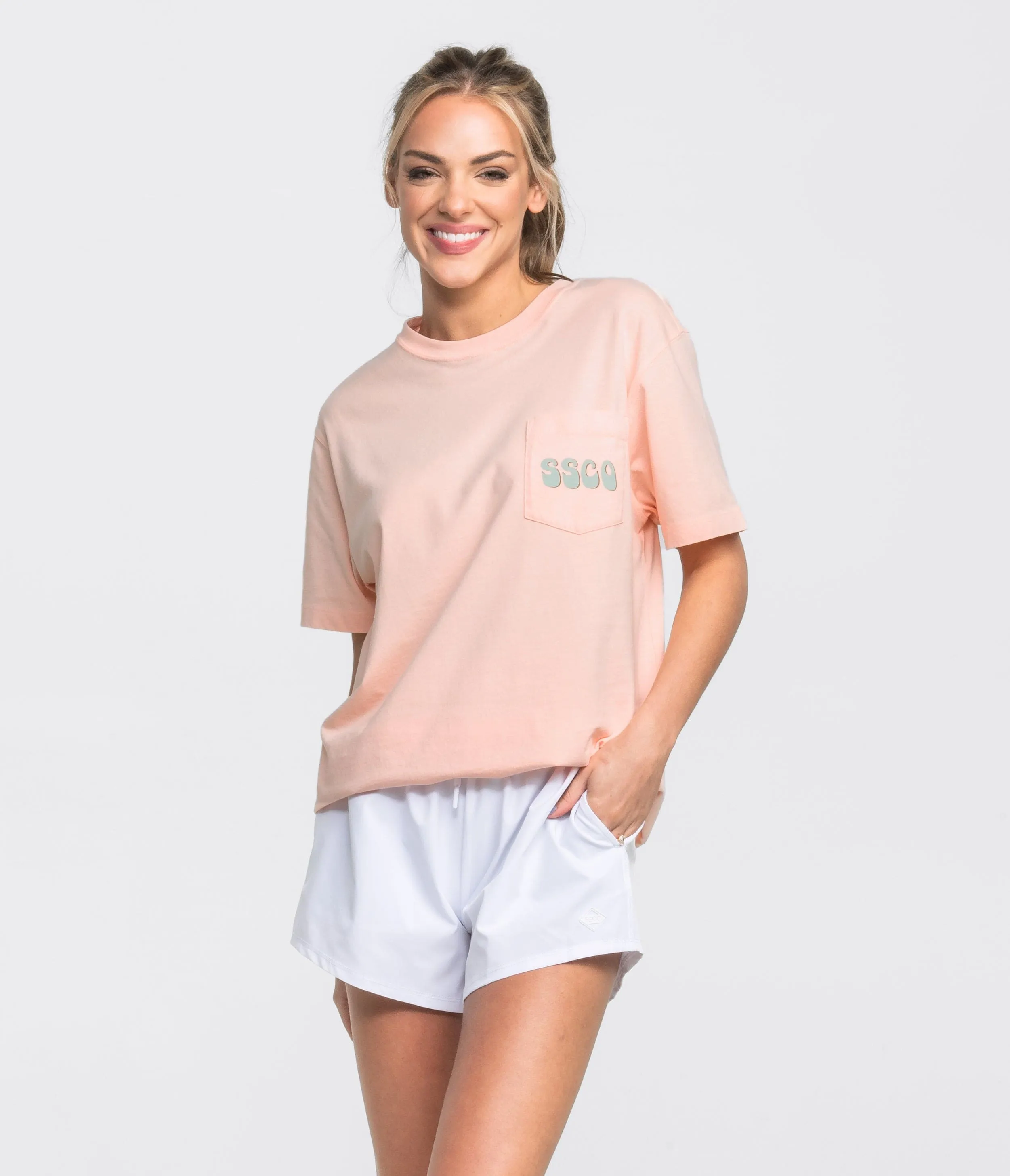 SSCO Swirl Tee SS - Peach Melba