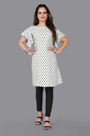 Tanisha White Crepe Tunic