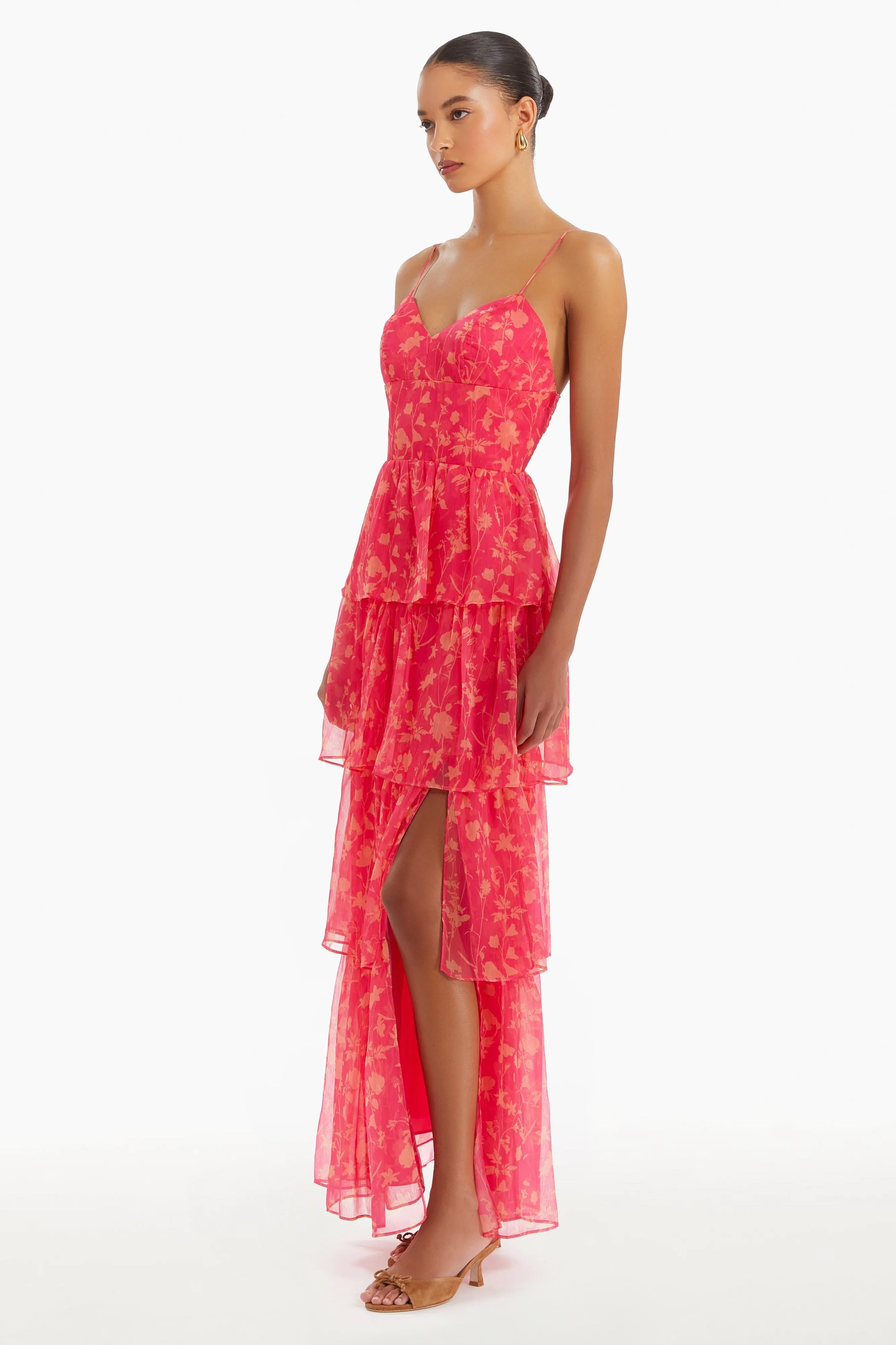 Thaddea Maxi Dress in Brookside Print