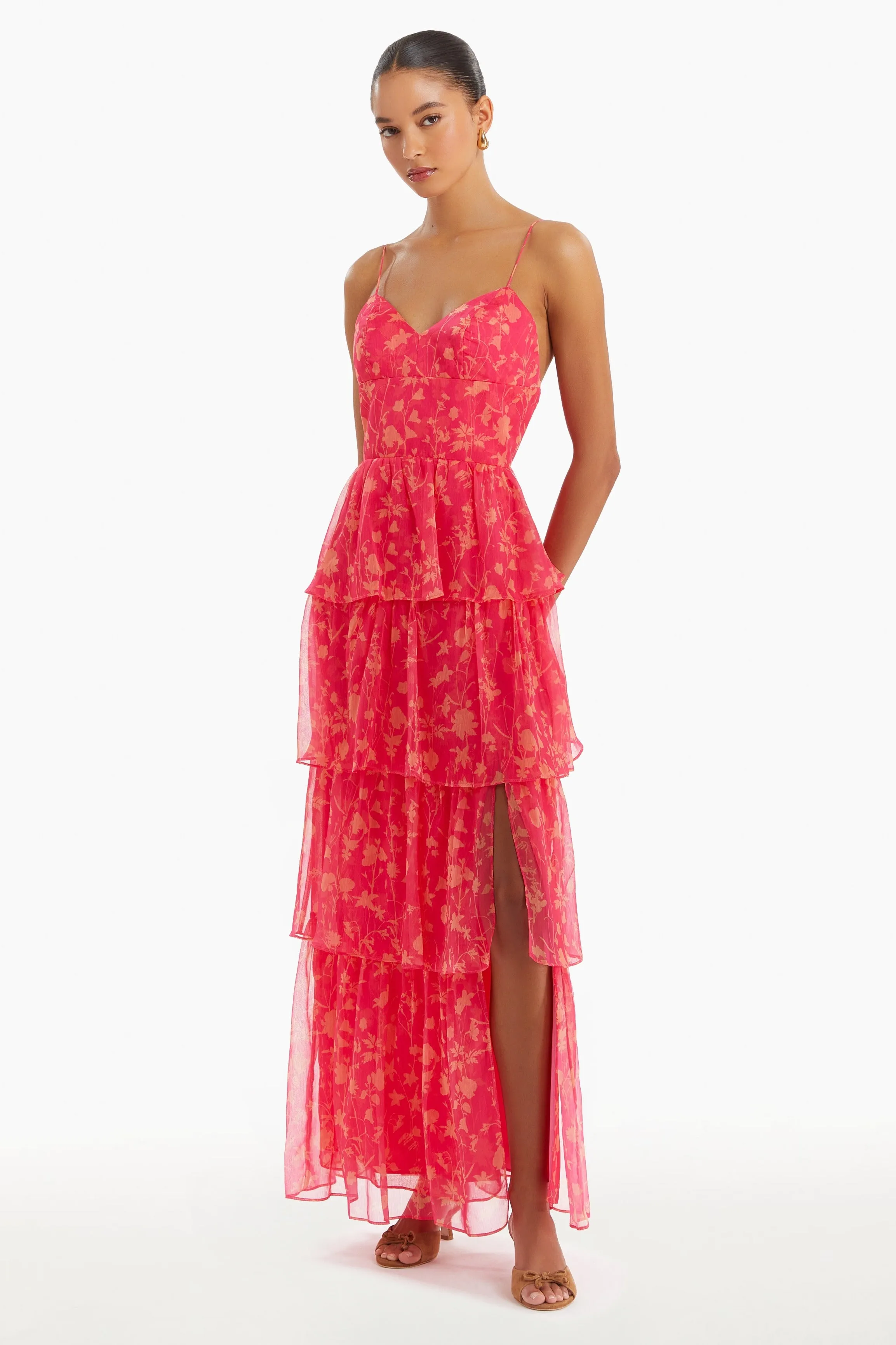 Thaddea Maxi Dress in Brookside Print