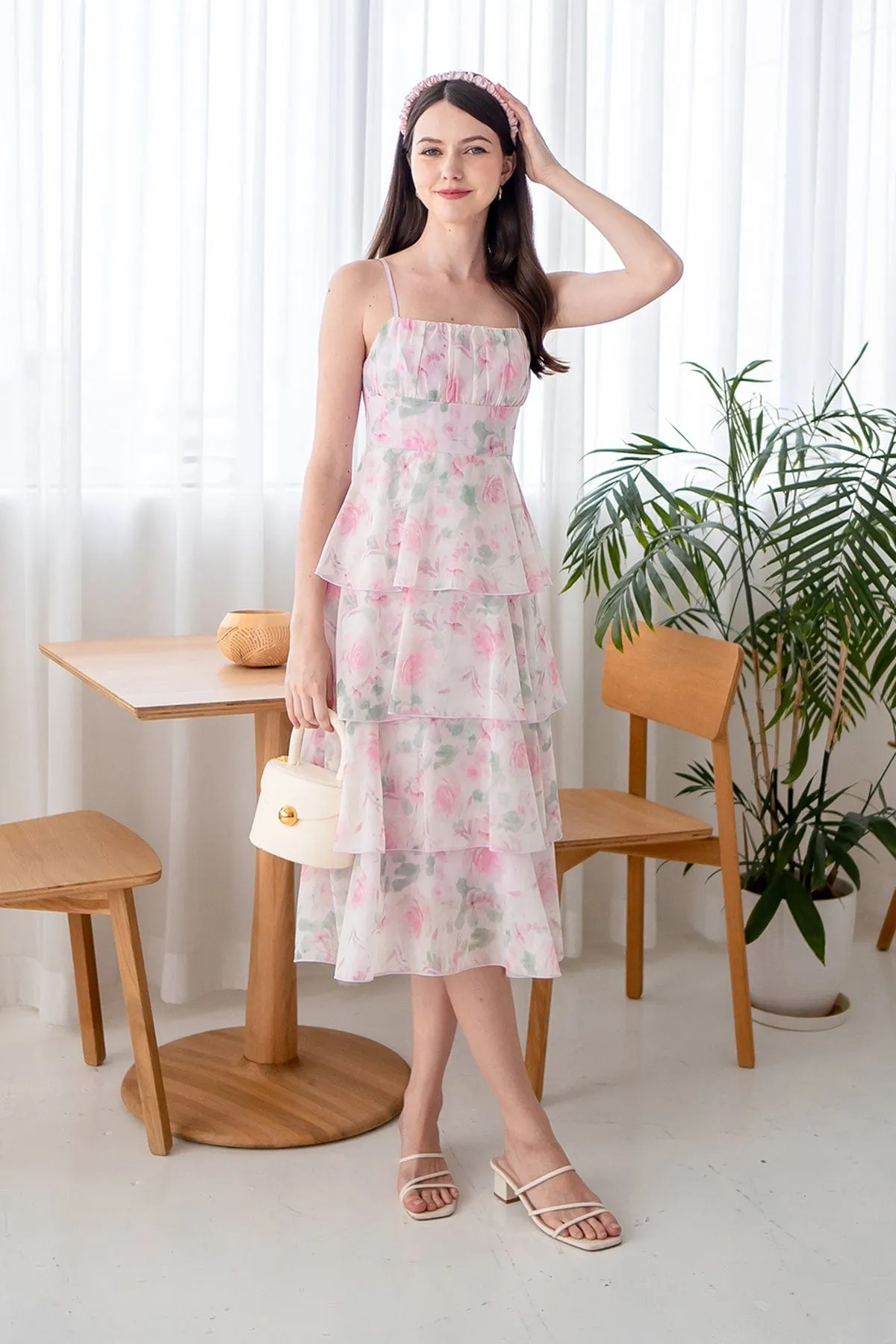 THISTLE FLORAL MAXI IN PINK