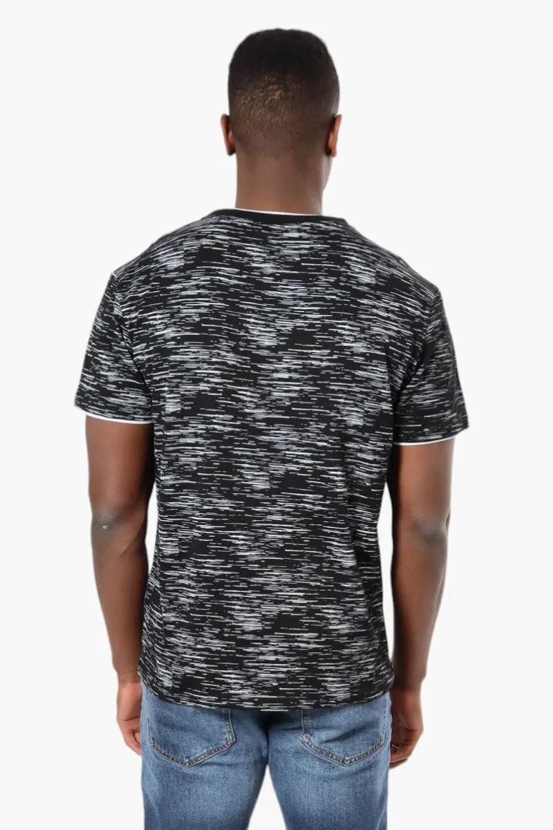 Urbanology Patterned Crewneck Tee - Black