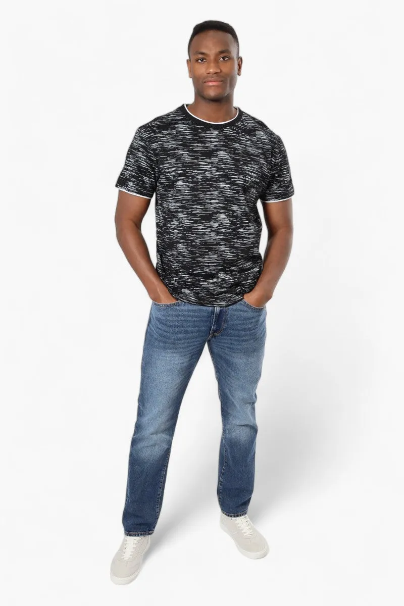 Urbanology Patterned Crewneck Tee - Black