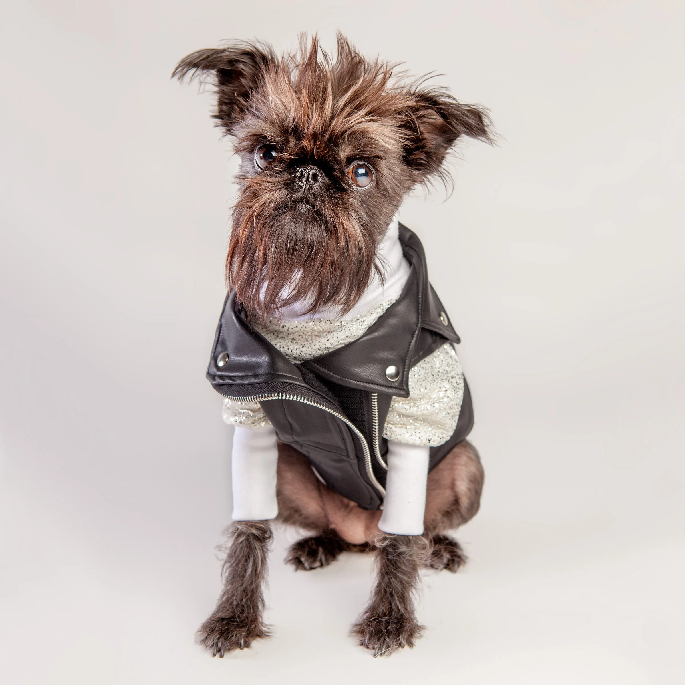 Vegan Leather Moto Vest for Dogs