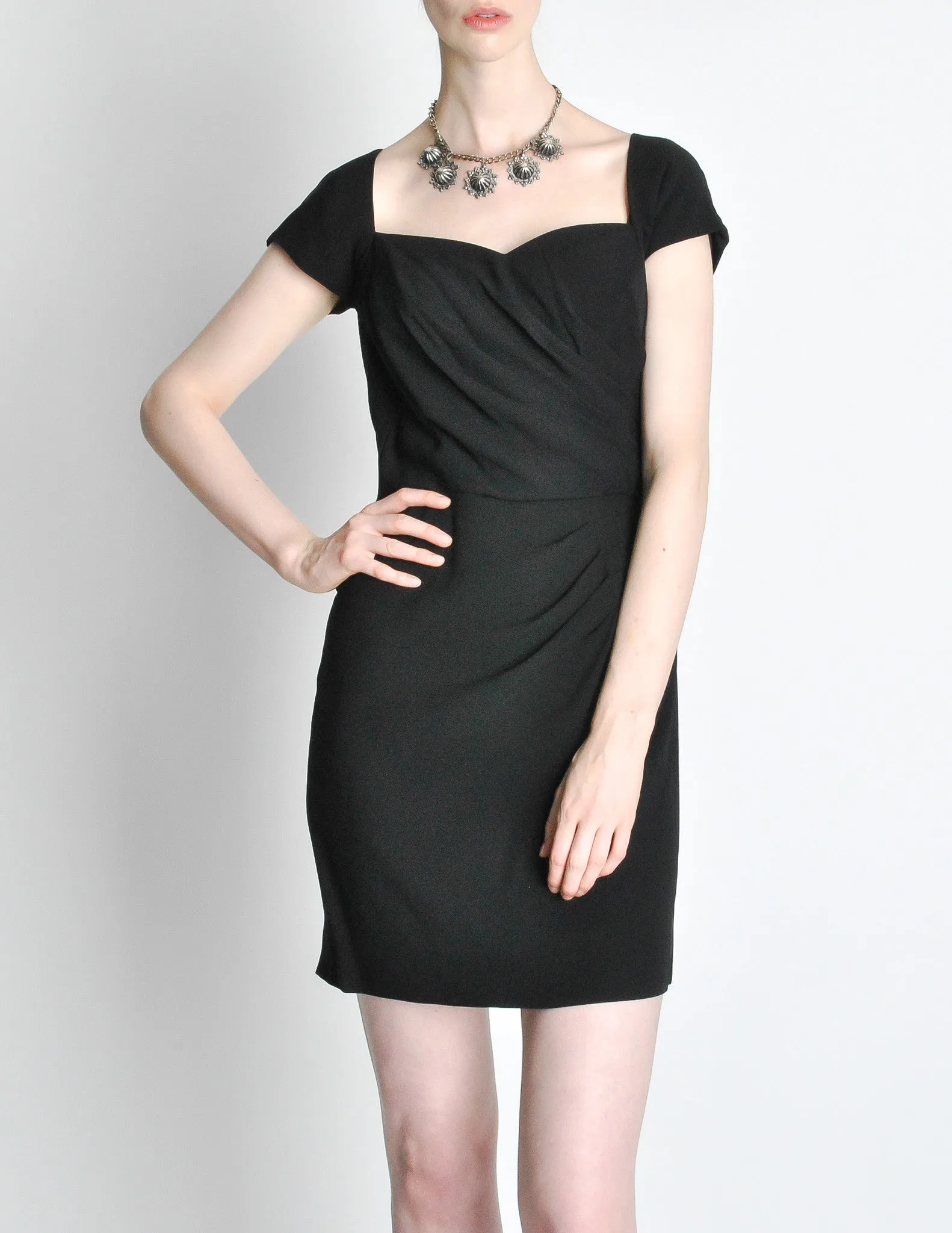 Vintage 1960s Crepe Little Black Dress