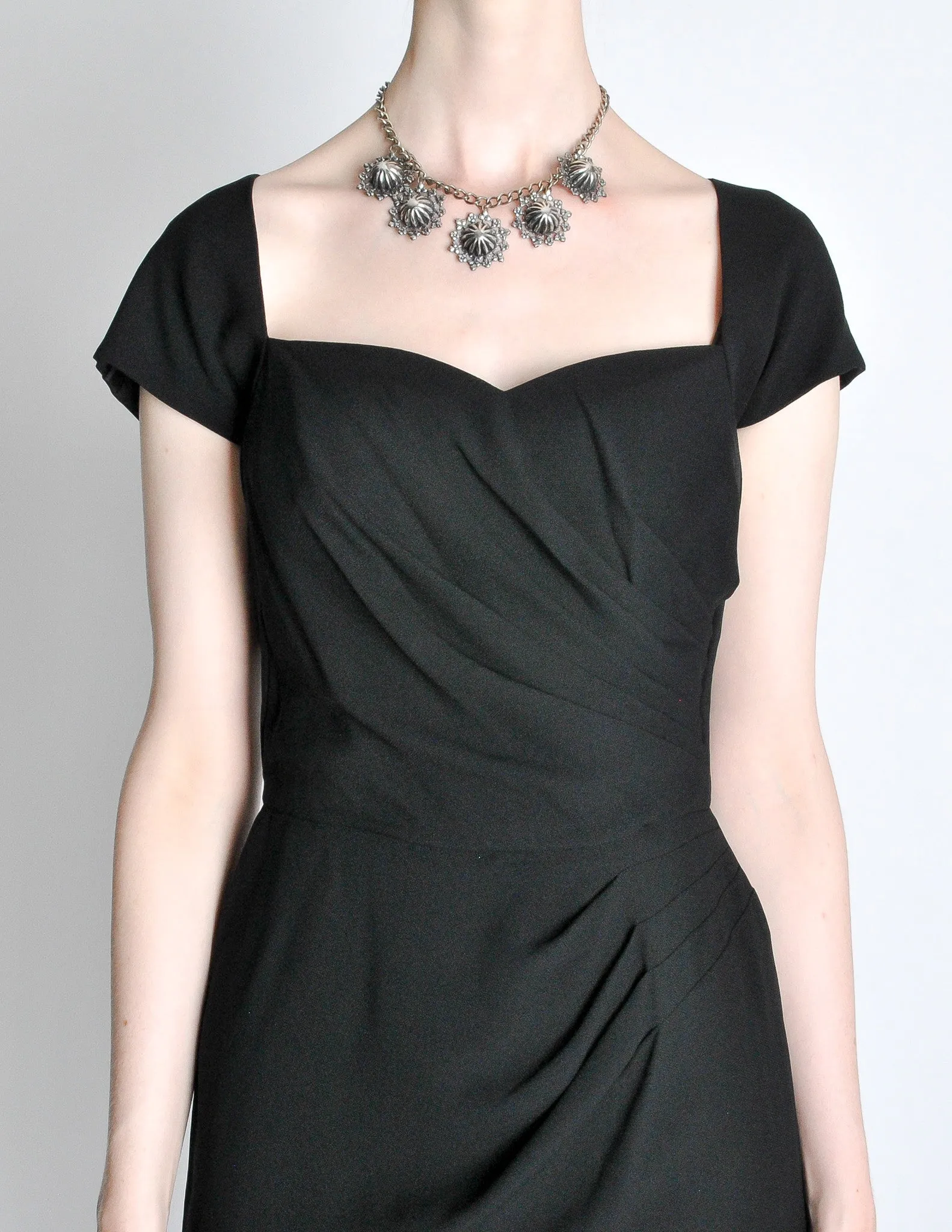 Vintage 1960s Crepe Little Black Dress