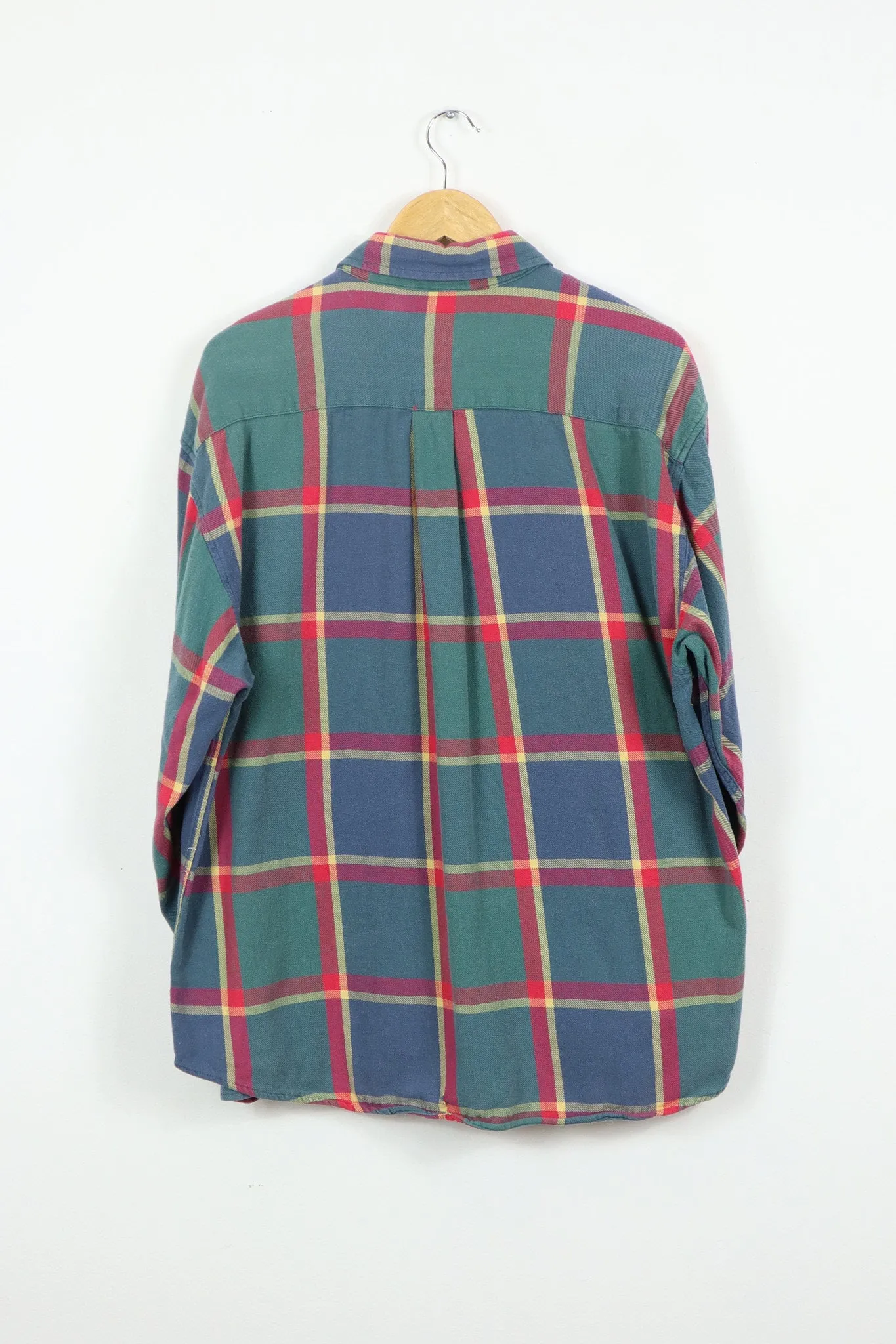 Vintage 90's GAP Green Plaid Button-Down Shirt