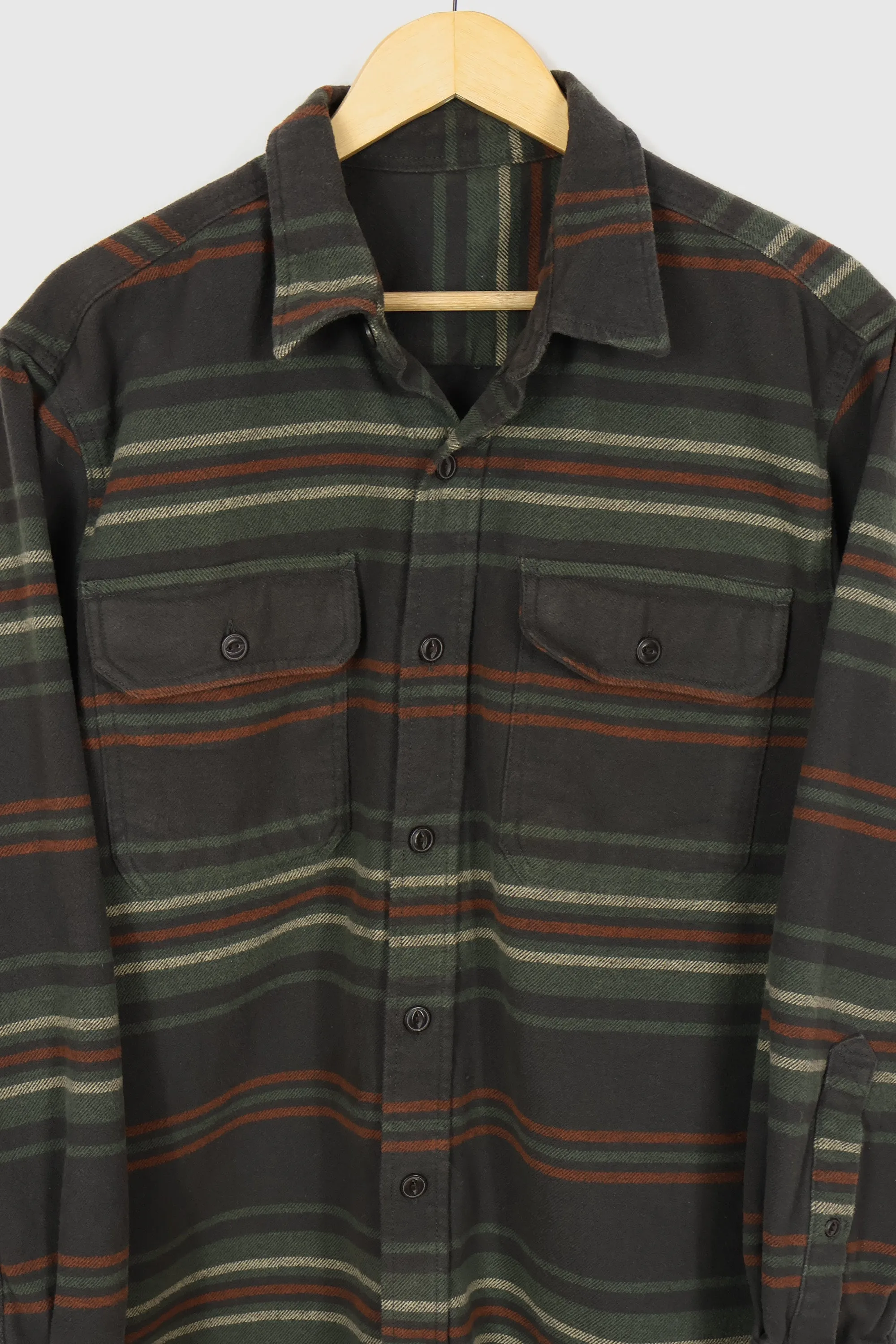 Vintage Heavyweight Striped Button-Down Shirt