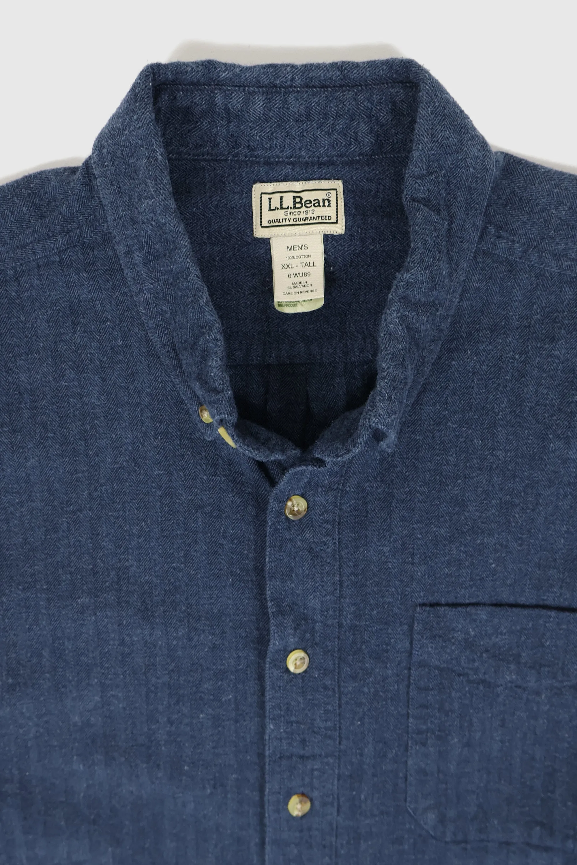 Vintage L.L. Bean Blue Flannel Button Down Shirt