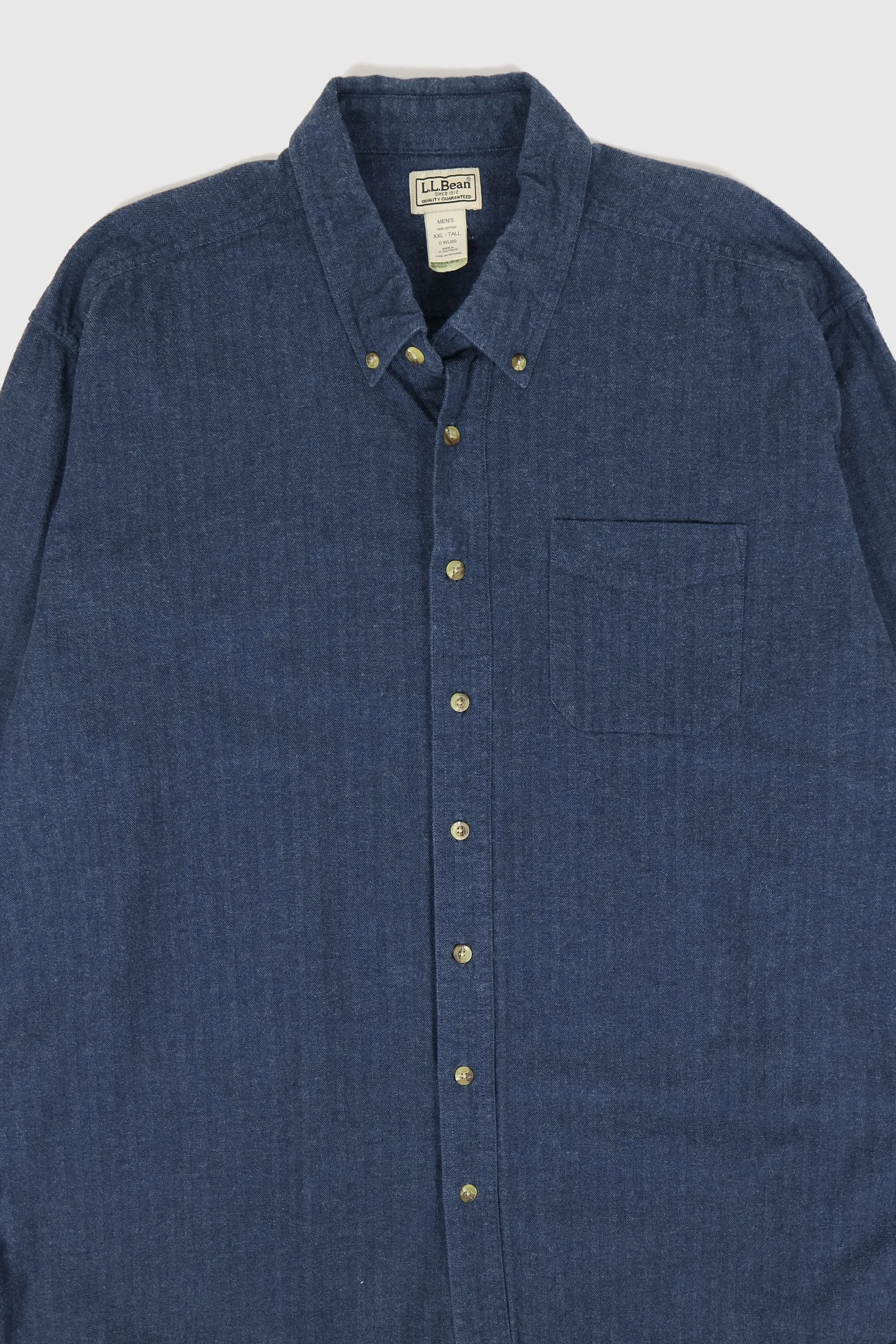 Vintage L.L. Bean Blue Flannel Button Down Shirt