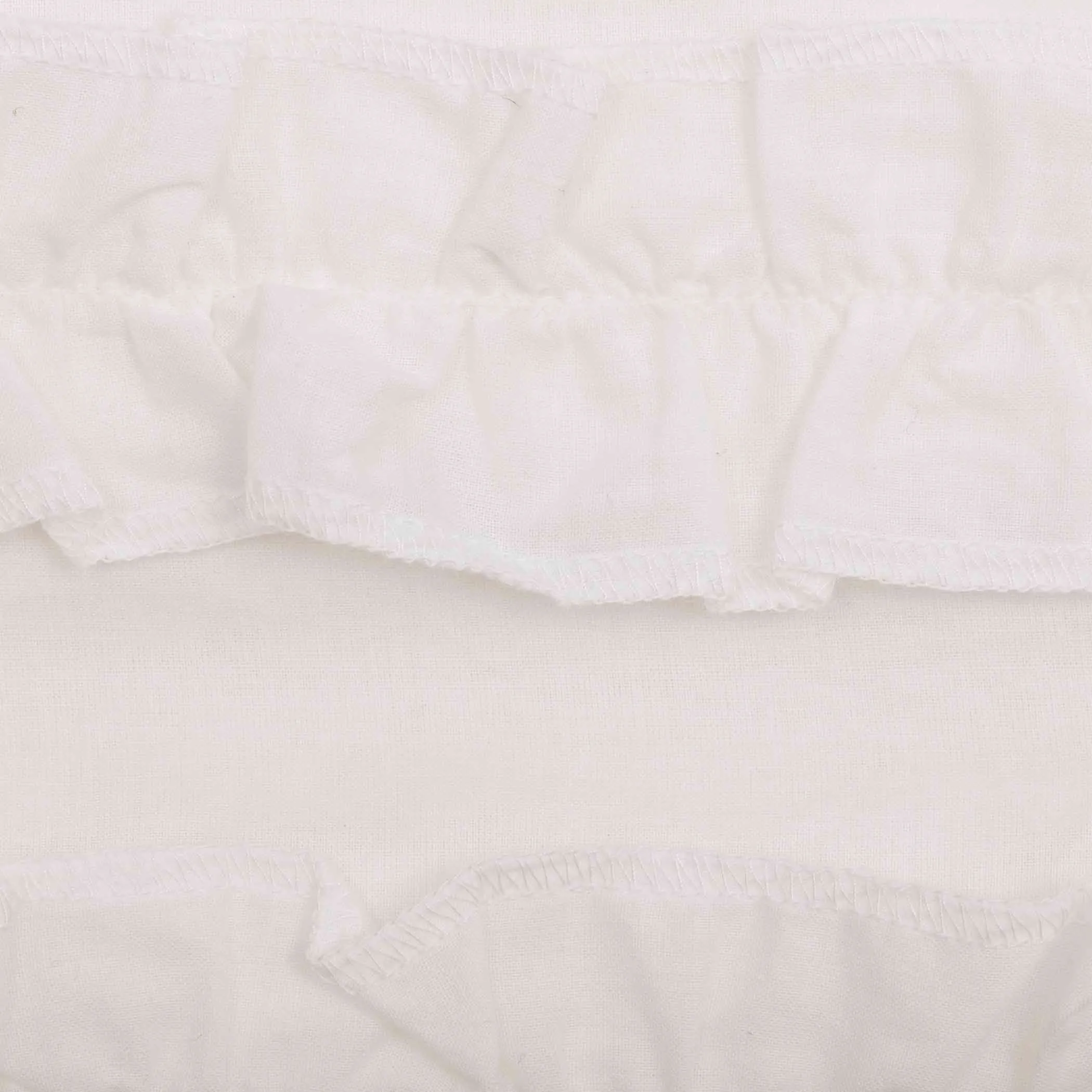 White Ruffled Sheer Petticoat Panel Set of 2